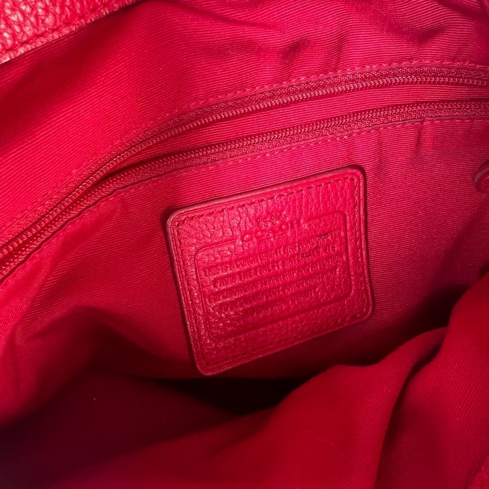 Elegant Red Leather Coach Bag Madison Phoebe - Picture 8 of 8